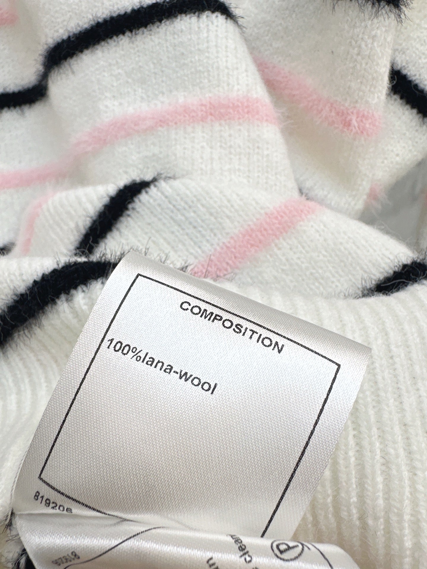 C 25 New Striped Wool Sweater(WHITE/BLACK)