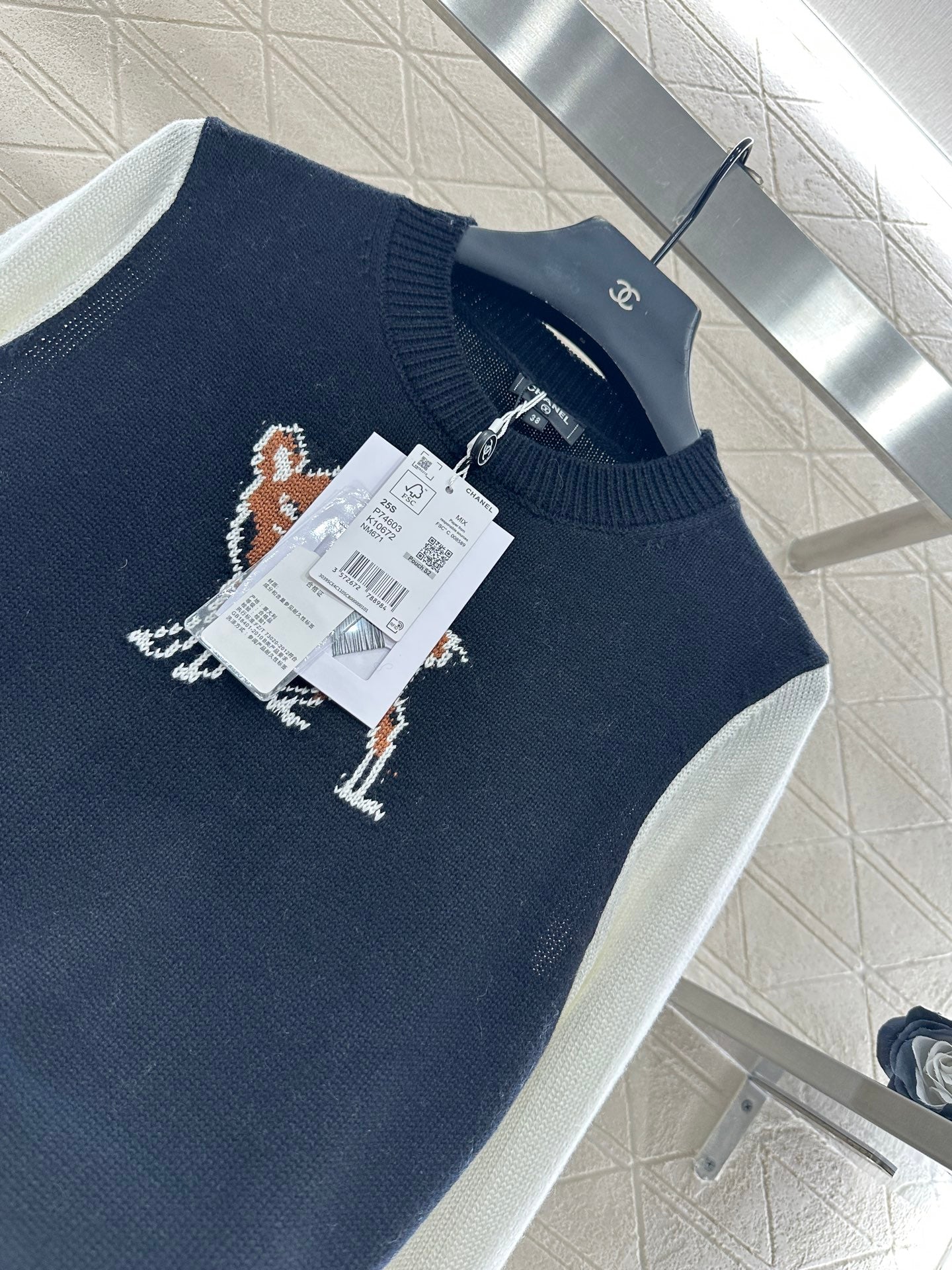 C 25 Ski Collection Deer Jacquard Knit Sweater
