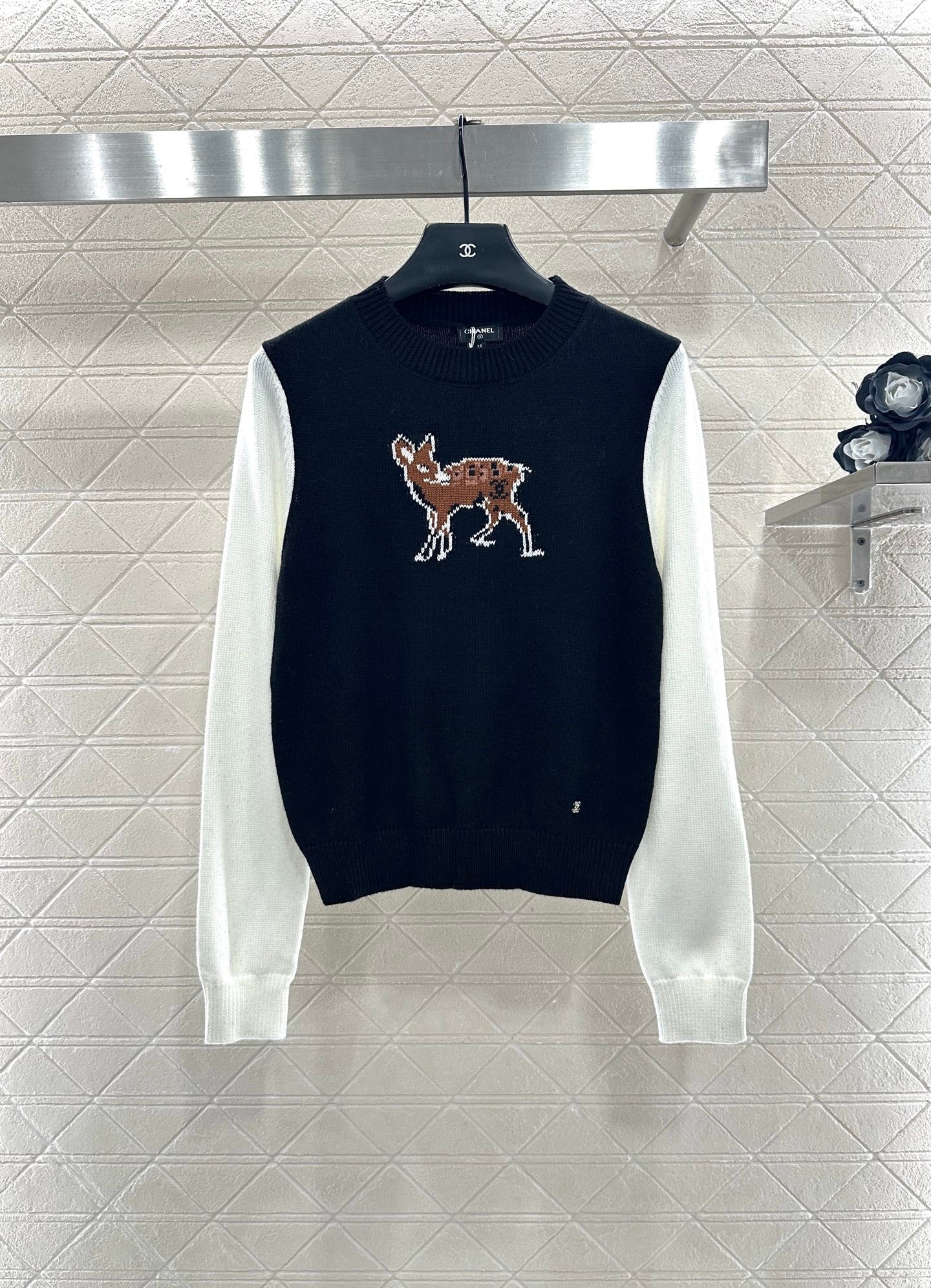 C 25 Ski Collection Deer Jacquard Knit Sweater