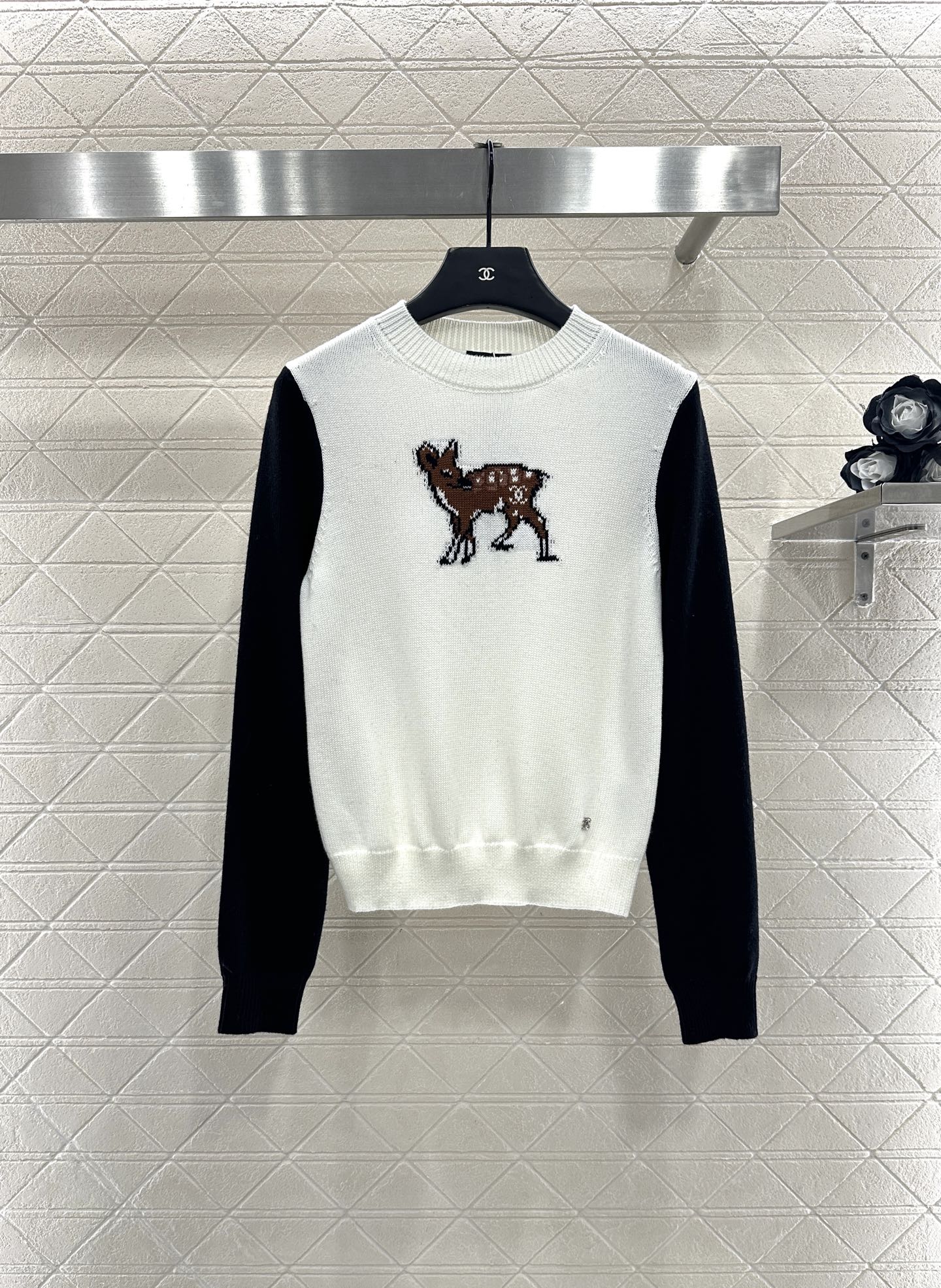 C 25 Ski Collection Deer Jacquard Knit Sweater