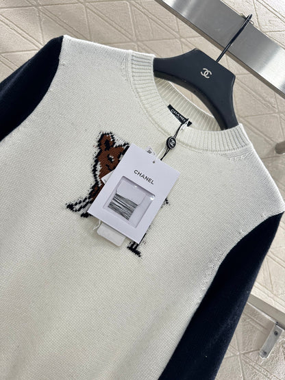 C 25 Ski Collection Deer Jacquard Knit Sweater