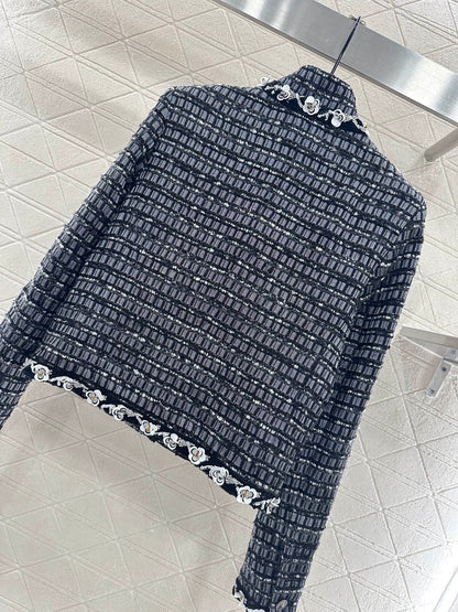 C 25 Beaded sequined edging jacket