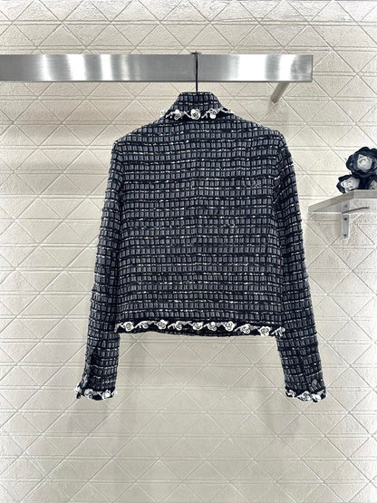 C 25 Beaded sequined edging jacket