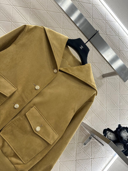 C 25 Lapel suede jacket