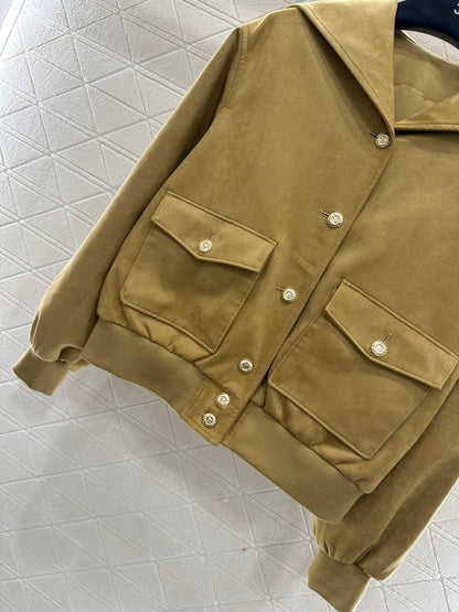 C 25 Lapel suede jacket