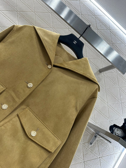 C 25 Lapel suede jacket