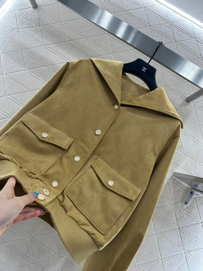 C 25 Lapel suede jacket