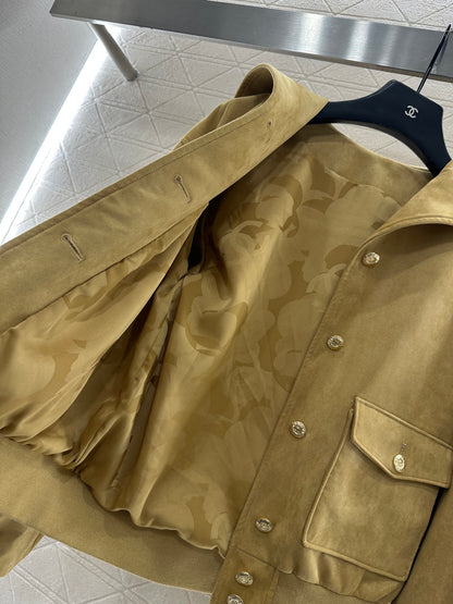 C 25 Lapel suede jacket