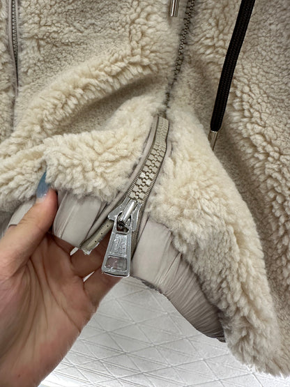 Mon 25 Teddy Plush Hooded Fair Isle Coat