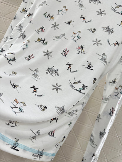 C 25 Ski print slim-fit long sleeves