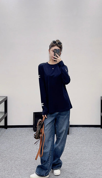 L 25 Loose-fitting logo long sleeves