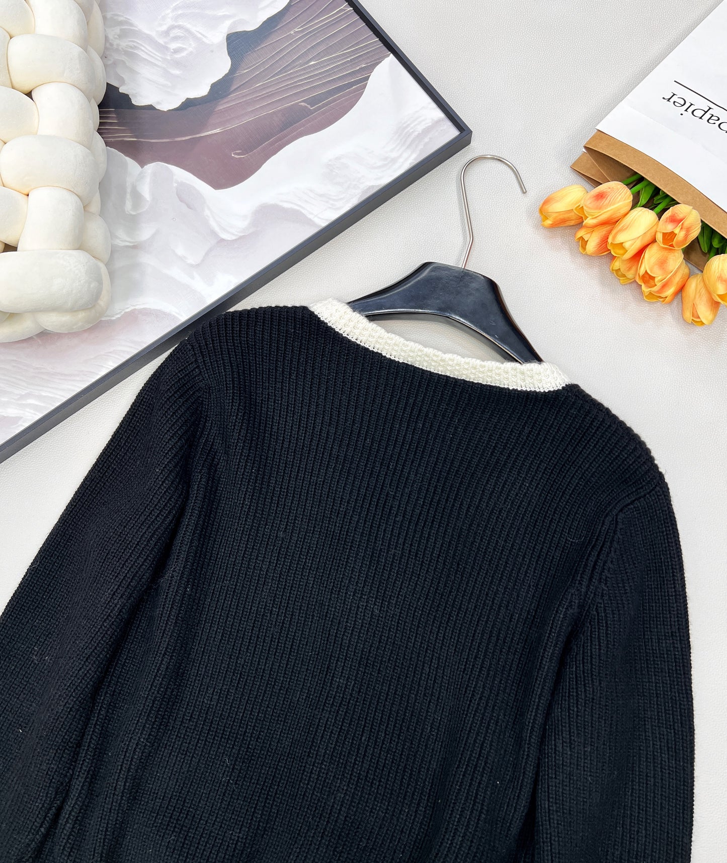 C 25 V-neck wool and cashmere cardigan