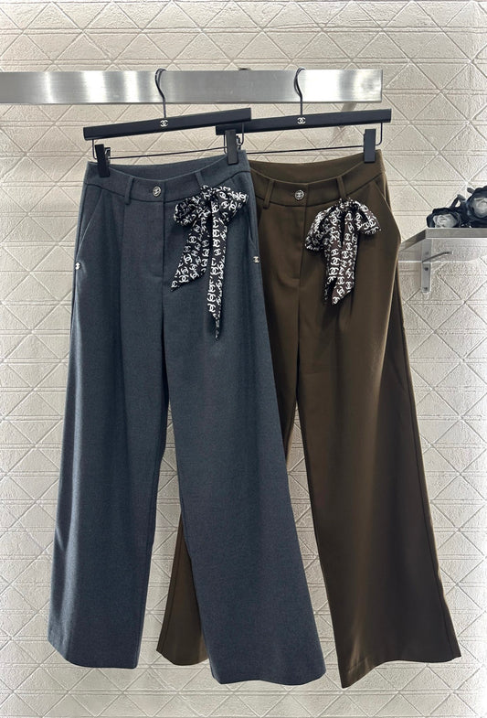 C 25 Scarf wide-leg trousers