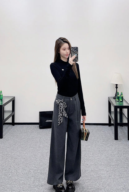C 25 Scarf wide-leg trousers