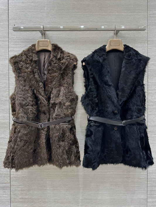 Bru 25 Wool and sheepskin vest