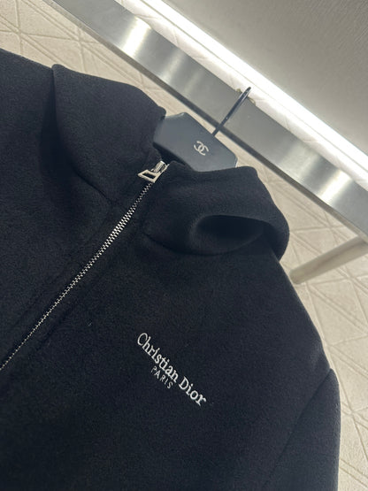 Di 25 Wool-blend jacket with drawstring hood
