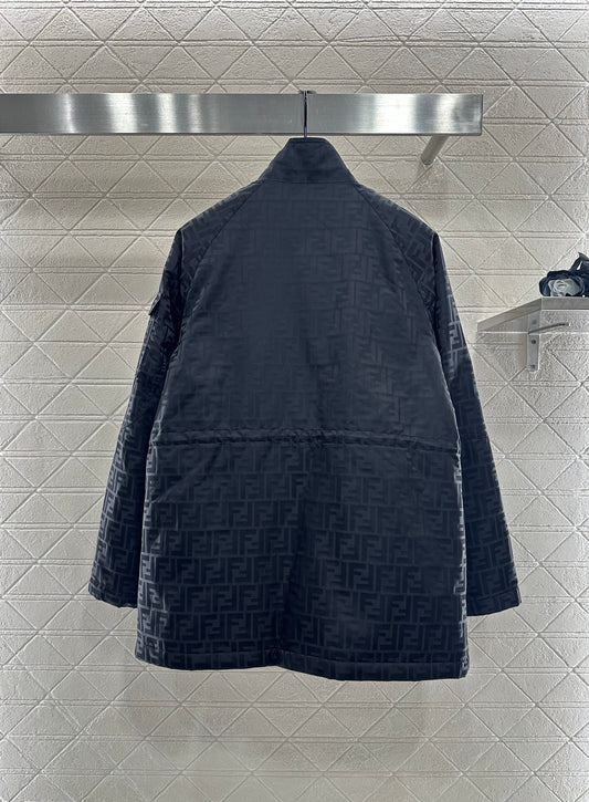Fe 25 jacquard padded windbreaker jacket
