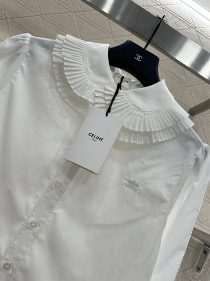 Ce 25 pleated lapel shirt