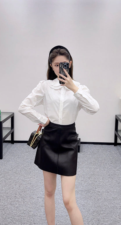 Ce 25 pleated lapel shirt