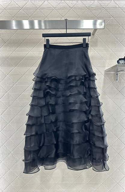 Di 25 Cake multi-layer long tulle skirt