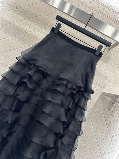 Di 25 Cake multi-layer long tulle skirt
