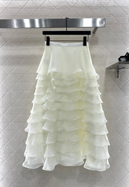 Di 25 Cake multi-layer long tulle skirt