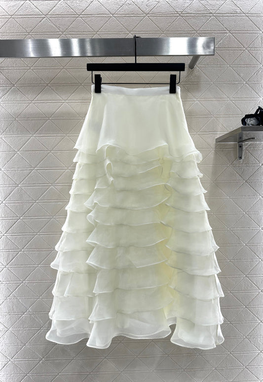 Di 25 Cake multi-layer long tulle skirt