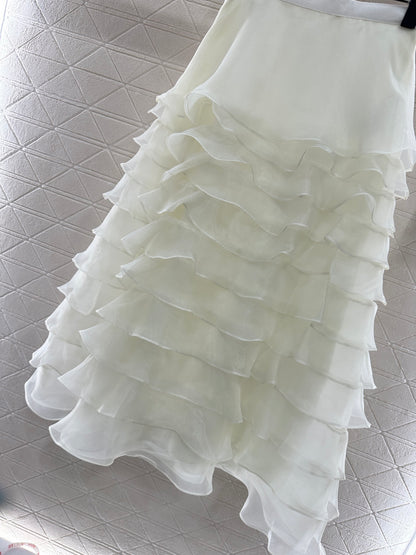 Di 25 Cake multi-layer long tulle skirt