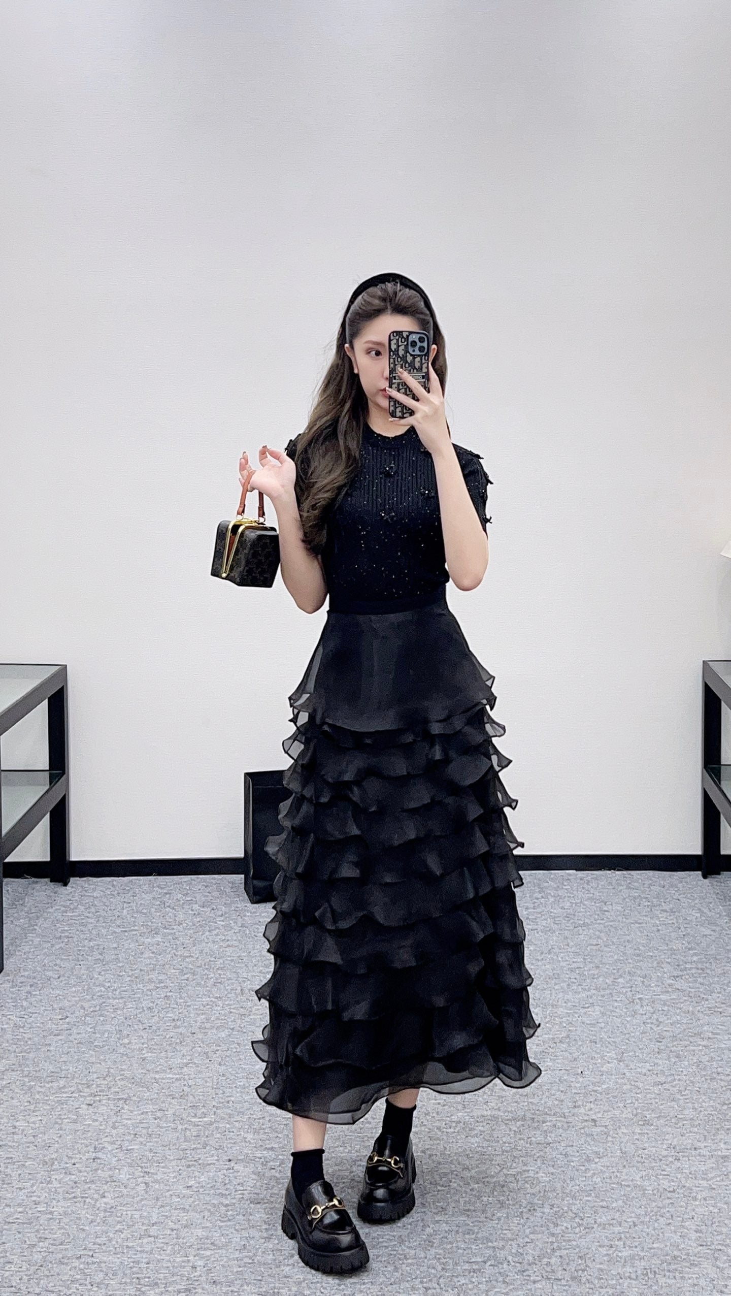 Di 25 Cake multi-layer long tulle skirt