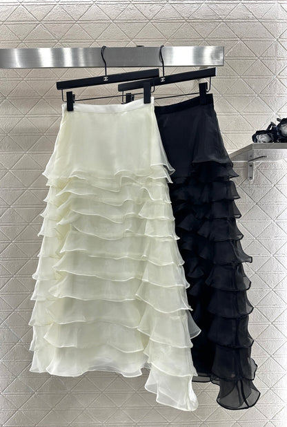 Di 25 Cake multi-layer long tulle skirt