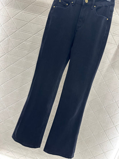 L 25 Leather label denim trousers