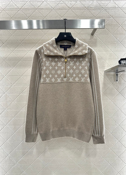 L 25 Jacquard-knit wool cardigan