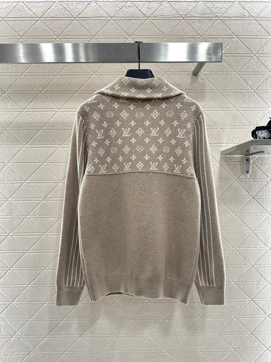 L 25 Jacquard-knit wool cardigan
