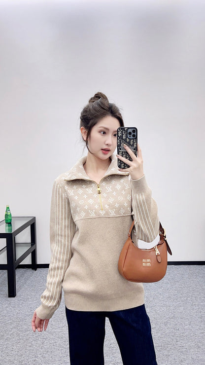 L 25 Jacquard-knit wool cardigan